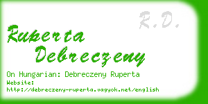 ruperta debreczeny business card